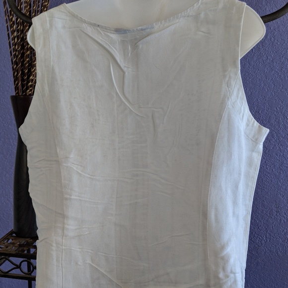 Vintage Van Heusen linen tank top with beads and s - Picture 2 of 4